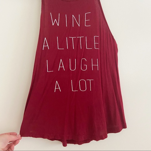 Wine a Little Laugh A Lot Retro Doll Graphic Tank - Picture 3 of 6